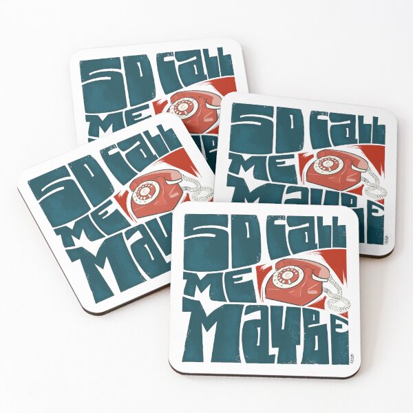 Item preview, So Call Me Maybe – Retro Phone Lettering Art Print designed and sold by ByKahlie.