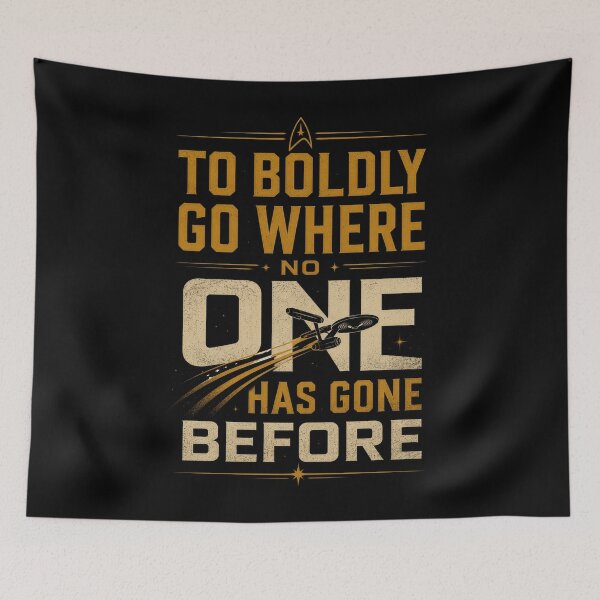 Item preview, Boldly go where no one has gone before Sci-Fi Typography designed and sold by Kate1art.