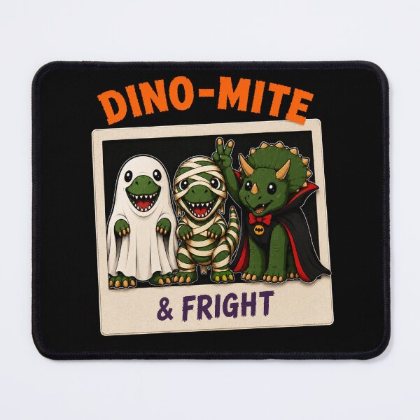 Item preview, Dino-Mite & Fright – Cute Halloween Dinosaur Ghost Mummy Vampire Design designed and sold by Fangtasia77.