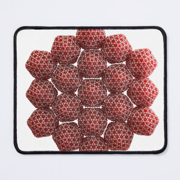 Item preview, Icosahedral Structure - Geometric Red 3D Art - Cube Poster designed and sold by Keltoi-art.