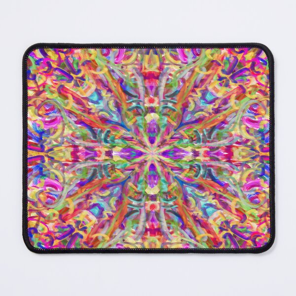 Item preview, Psychedelic Kaleidoscope - Abstract Mosaic Painting - Canvas Print designed and sold by Keltoi-art.