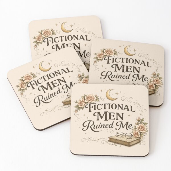Item preview, Fictional Men Ruined Me – Cozy Fantasy Reader Aesthetic Design designed and sold by Moonwoven Studio.