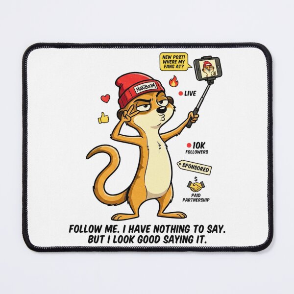Item preview, Influencer Meerkat Retro 90s Cartoon Design designed and sold by mAXiBoOM.