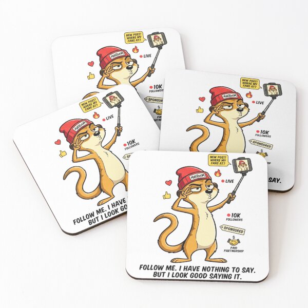 Item preview, Influencer Meerkat Retro 90s Cartoon Design designed and sold by mAXiBoOM.