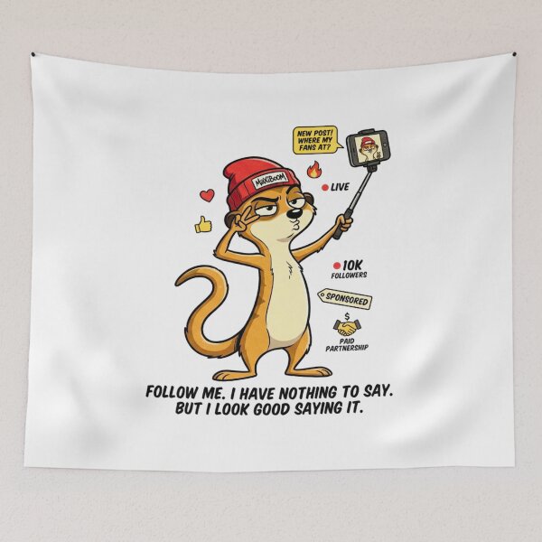 Item preview, Influencer Meerkat Retro 90s Cartoon Design designed and sold by mAXiBoOM.
