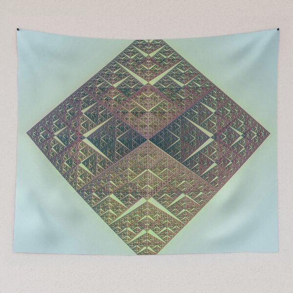 Item preview, Sierpinski Triangle 3D - Sacred Geometry Fractal Art - Math Poster designed and sold by Keltoi-art.