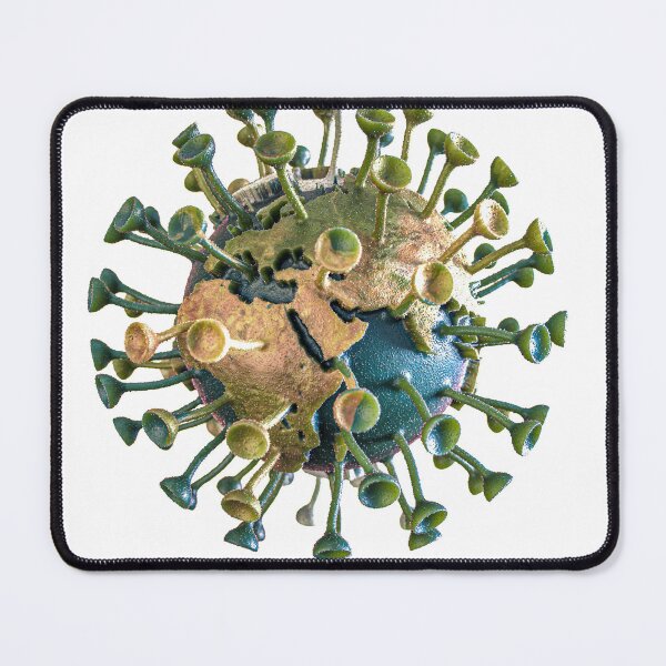 Item preview, 3D Virus Planet - Photorealistic Sci-Fi Pandemic Art - Geek Print designed and sold by Keltoi-art.