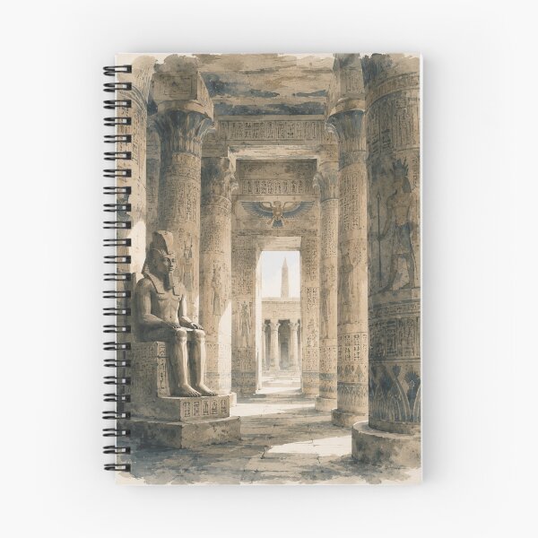 Item preview, Ancient Egyptian Temple Watercolor Art designed and sold by 1/2 Stickers.