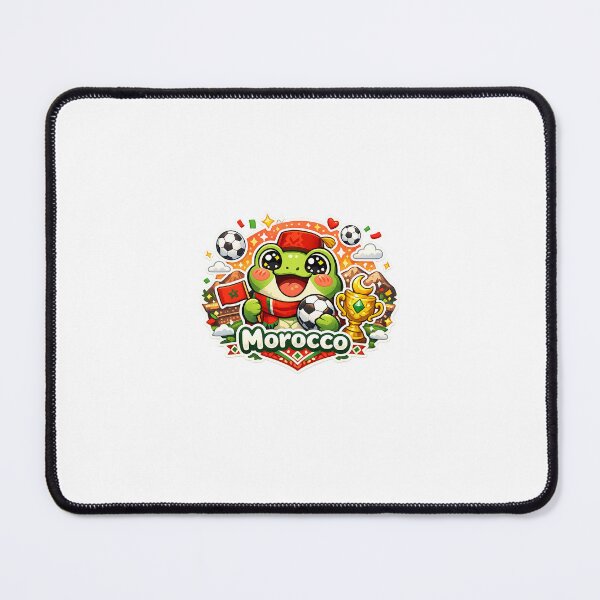 Item preview, Cute Kawaii Frog Morocco Soccer Fan Sticker designed and sold by Cozy404Lab.