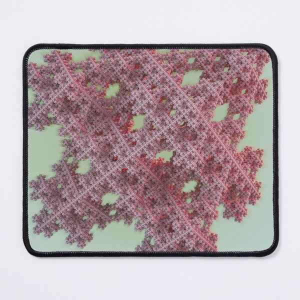 Item preview, Red Cosmic Fractal - 3D Lace Digital Art - Math Poster designed and sold by Keltoi-art.