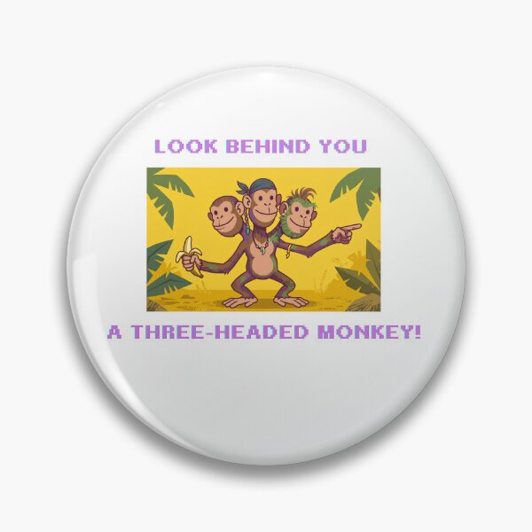 Item preview, Three-Headed Monkey Retro Gaming designed and sold by Shirt-Otakus.