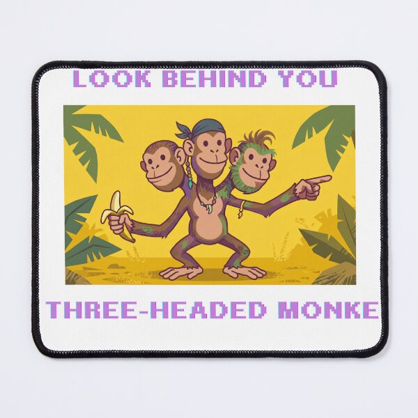 Item preview, Three-Headed Monkey Retro Gaming designed and sold by Shirt-Otakus.