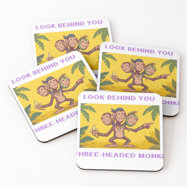 Item preview, Three-Headed Monkey Retro Gaming designed and sold by Shirt-Otakus.