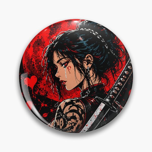 Item preview, Revenge Love – Dark Anime Samurai Girl | Yandere Gothic Aesthetic Streetwear designed and sold by saamessart.