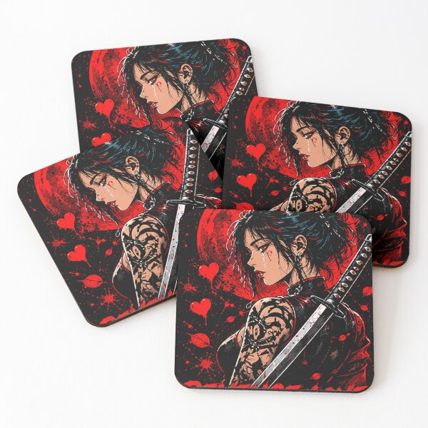Item preview, Revenge Love – Dark Anime Samurai Girl | Yandere Gothic Aesthetic Streetwear designed and sold by saamessart.