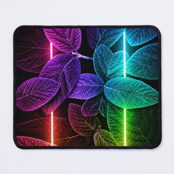 Item preview, Neon Rainbow Leaves with Glowing Frame Aesthetic designed and sold by Exodoi.