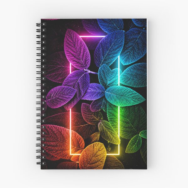 Item preview, Neon Rainbow Leaves with Glowing Frame Aesthetic designed and sold by Exodoi.