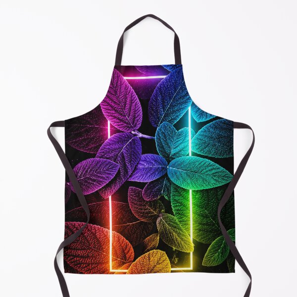 Item preview, Neon Rainbow Leaves with Glowing Frame Aesthetic designed and sold by Exodoi.