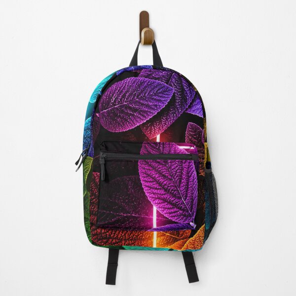 Item preview, Neon Rainbow Leaves with Glowing Frame Aesthetic designed and sold by Exodoi.