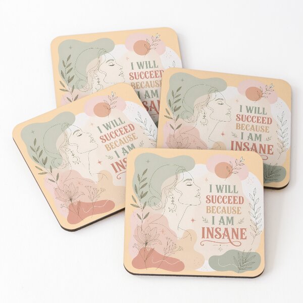 Item preview, I Will Succeed Because I Am Insane Floral Woman designed and sold by KateLeap.