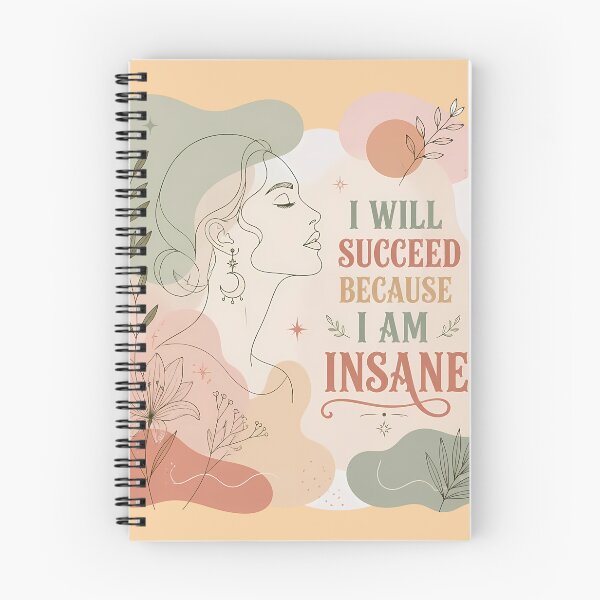 Item preview, I Will Succeed Because I Am Insane Floral Woman designed and sold by KateLeap.