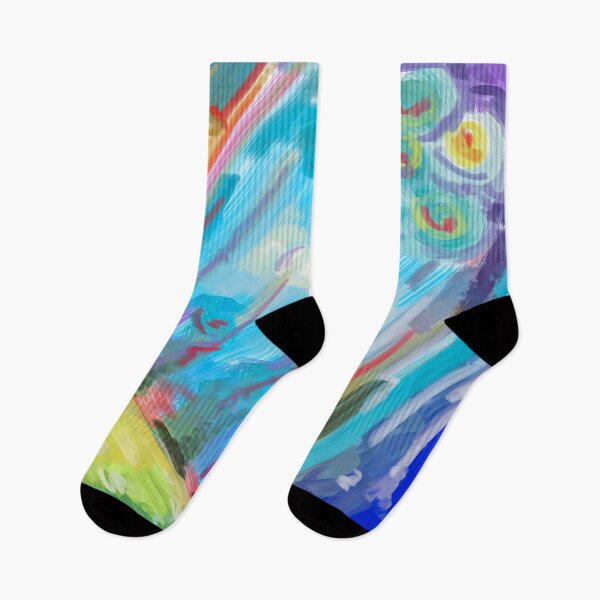 Item preview, Celestial Dynamism - Abstract Painting in Vibrant Colors - Canvas Print designed and sold by Keltoi-art.