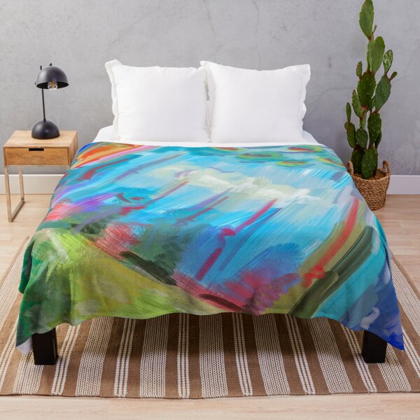 Item preview, Celestial Dynamism - Abstract Painting in Vibrant Colors - Canvas Print designed and sold by Keltoi-art.