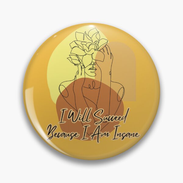 Item preview, I Will Succeed Because I Am Insane Boho Line Art designed and sold by KateLeap.