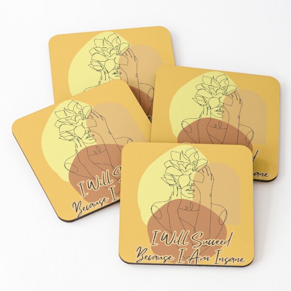 Item preview, I Will Succeed Because I Am Insane Boho Line Art designed and sold by KateLeap.