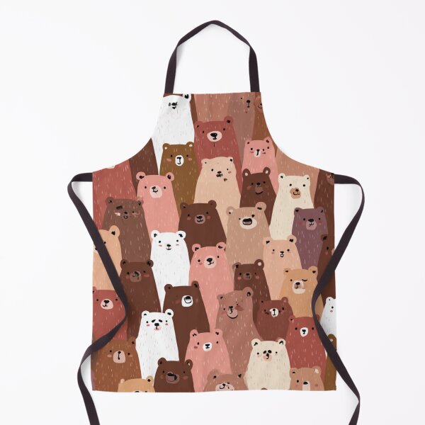 Item preview, Cute Happy Bear Crowd Adorable Woodland Animal Pattern designed and sold by NicolasGlowArt.