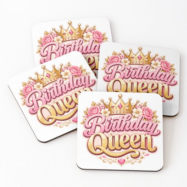 Item preview, Birthday Queen Floral Typography Design designed and sold by ArtsyExplorer.