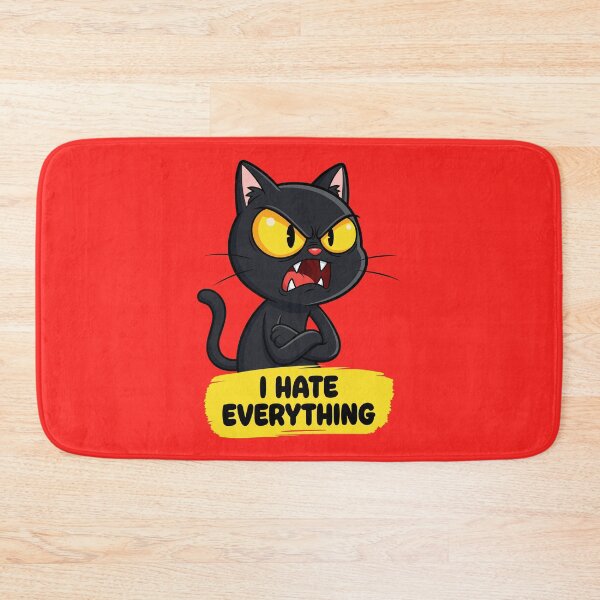 Item preview, Grumpy Black Cat - I Hate Everythings designed and sold by Juka-Arts-CC.