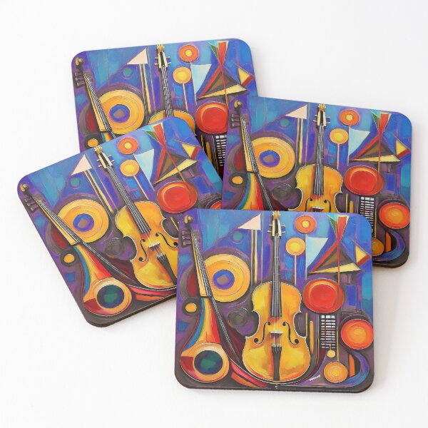 Item preview, Cubist Symphony in Cobalt designed and sold by mrpropcake.