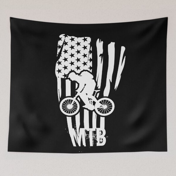 Item preview, Vintage American Flag Downhill Mountain Bike Trail Rider designed and sold by Alexaltay.