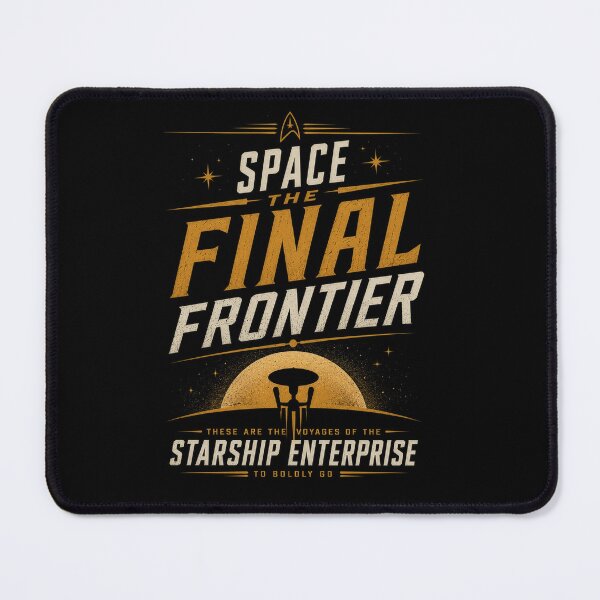 Item preview, Space The Final Frontier Starship Enterprise Retro Sci-Fi Typography designed and sold by Kate1art.