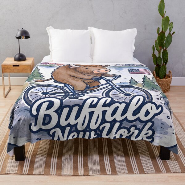 Item preview, Buffalo NY Bicycling Cute Cyclist Skyline Pride  designed and sold by HowToCanadian.