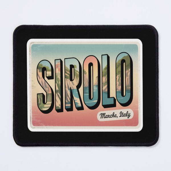 Item preview, Sirolo Vintage Postcard Sticker – Marche Italy Retro Coastal Art designed and sold by stickercuffs.