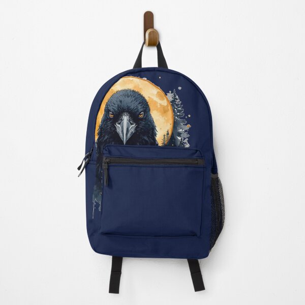 Item preview, Dark Raven Under Moon | Gothic Watercolor Crow Art designed and sold by Biedroneczka.