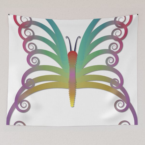 Item preview, Rainbow Butterfly - Gradient Vector PNG Sticker - Nature Case designed and sold by Keltoi-art.