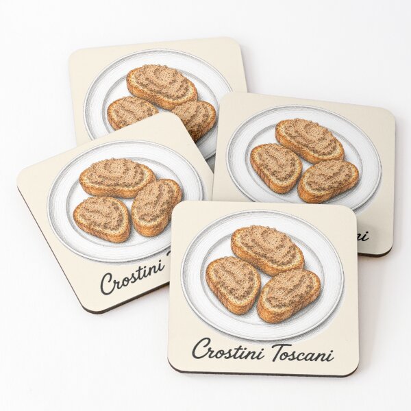 Item preview, Crostini Toscani - Tuscan Cuisine Illustration designed and sold by JOANNASKAH.