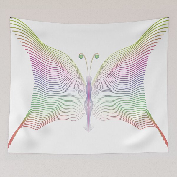 Item preview, Neon Wave Butterfly - Fluid Lines PNG Sticker - Laser T-shirt designed and sold by Keltoi-art.
