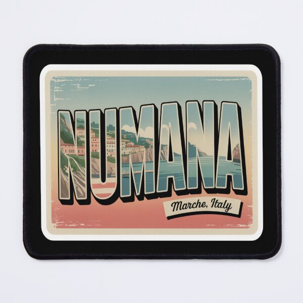 Item preview, Numana Vintage Postcard Sticker – Marche Italy Retro Coastal Art designed and sold by stickercuffs.