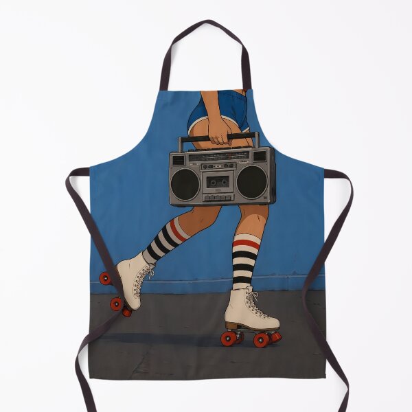 Item preview, Retro Roller Skates & Boombox – 80s Disco Aesthetic Art designed and sold by  Hollow Moon Studios..