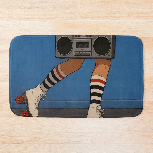 Item preview, Retro Roller Skates & Boombox – 80s Disco Aesthetic Art designed and sold by  Hollow Moon Studios..