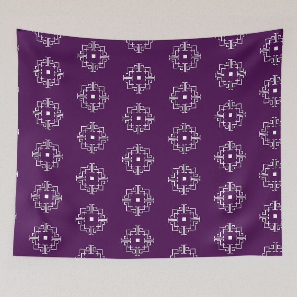Item preview, Geometric Kufic Arabic Pattern - White 3D Relief Symmetrical Design designed and sold by 555Design.