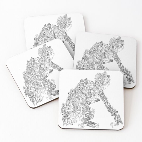 Item preview, Robot Gorilla Sketch - Sticker PNG 3D Toon B&W - Geek T-shirt designed and sold by Keltoi-art.