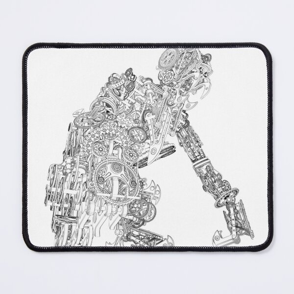 Item preview, Robot Gorilla Sketch - Sticker PNG 3D Toon B&W - Geek T-shirt designed and sold by Keltoi-art.