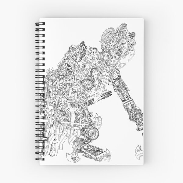 Item preview, Robot Gorilla Sketch - Sticker PNG 3D Toon B&W - Geek T-shirt designed and sold by Keltoi-art.