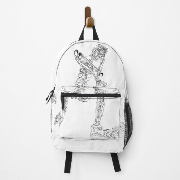 Item preview, Walking Skeleton Robot - Sticker PNG 3D Sketch B&W - Laptop Helmet designed and sold by Keltoi-art.