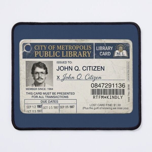 Item preview, Vintage 1980s Retro Public Library Card designed and sold by GREENSandGRACE.